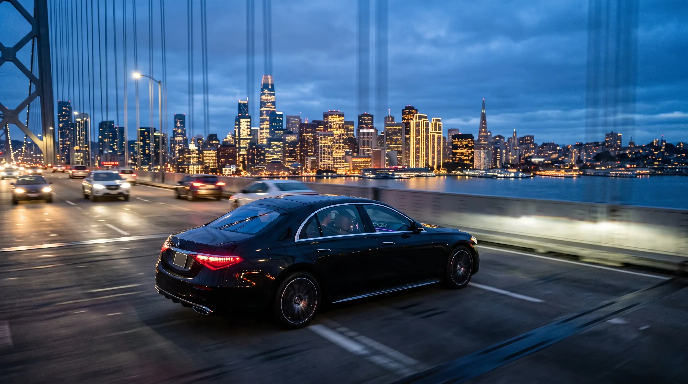 Black sedan on a San Francisco street